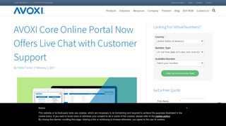 Live Chat with Customer Support | AVOXI Core Online Portal