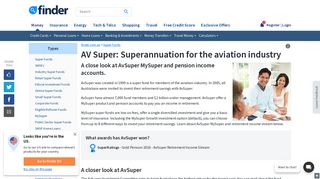 AV Super: Superannuation for the Aviation Industry | finder.com.au