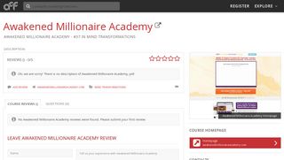Awakened Millionaire Academy Reviews - 26 Reviews & Comments ...
