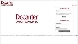 Decanter Wine Awards: Login