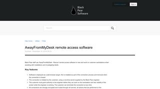 AwayFromMyDesk remote access software – Help Centre