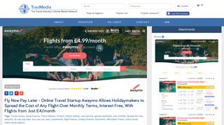 Preview: Fly Now Pay Later - Online Travel Startup Awaymo Allows ...