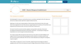 AWE - Atomic Weapons Establishment Graduate Jobs and Schemes