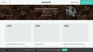 UI Animation and Microinteractions - Awwwards