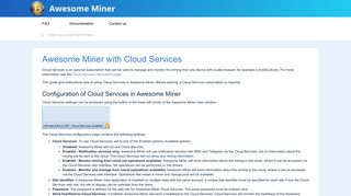 Awesome Miner with Cloud Services : Awesome Miner