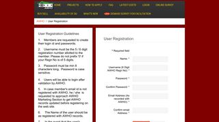 User Registration - AWHO