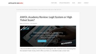 AWOL Academy Review: Legit System or High Ticket Scam?