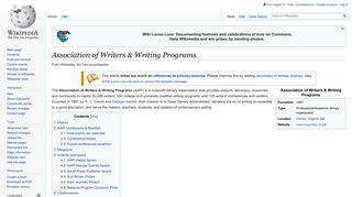 Association of Writers & Writing Programs - Wikipedia