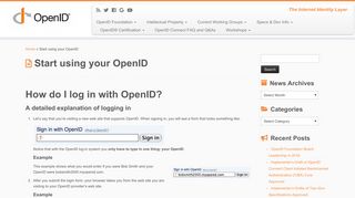 Start using your OpenID – OpenID