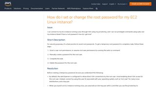 Set or Change the Root Password for an EC2 ... - AWS - Amazon.com