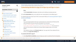 Customizing the Built-in App UI to Sign Up and Sign In Users - AWS ...