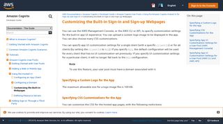 Customizing the Built-in Sign-in and Sign-up Webpages - Amazon ...