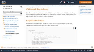 AWS Console Sign-in Events - AWS CloudTrail - AWS Documentation