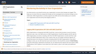 Monitoring the Activity in Your Organization - AWS Organizations