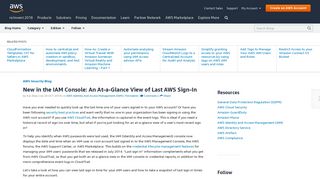 New in the IAM Console: An At-a-Glance View of Last AWS Sign-In ...