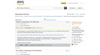 AWS Developer Forums: Create a console login url for IAM users ...