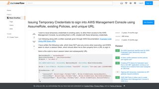 Issuing Temporary Credentials to sign into AWS Management Console ...