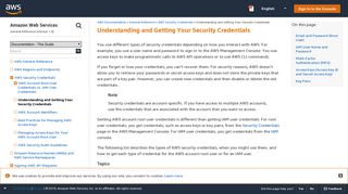 Understanding and Getting Your Security Credentials - Amazon Web ...