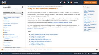 Using the AWS CLI with Amazon ECR - Amazon ECR