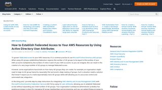 How to Establish Federated Access to Your AWS Resources by Using ...