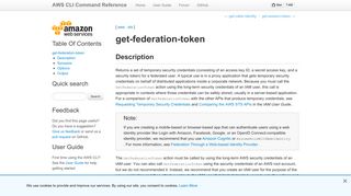 get-federation-token — AWS CLI 1.16.93 Command Reference