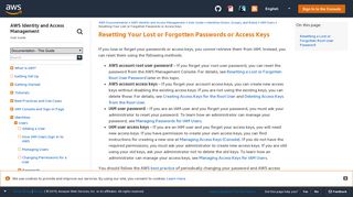 Resetting Your Lost or Forgotten Passwords or Access Keys - AWS ...