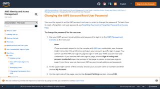 Changing the AWS Account Root User Password - AWS Identity and ...