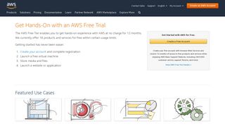 Start Your Free Trial - AWS - Amazon.com