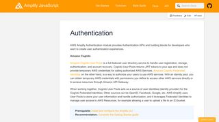Authentication - AWS Amplify