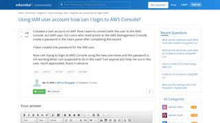 Using IAM user account how can I login to AWS Console? | edureka ...