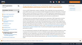 Authentication and Access Control for AWS Organizations - AWS ...