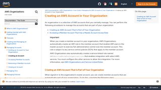 Creating an AWS Account in Your Organization - AWS Organizations
