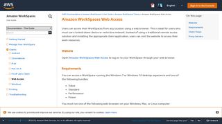 Amazon WorkSpaces Web Access - Amazon WorkSpaces