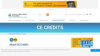 CE Credits | American Water Works Association