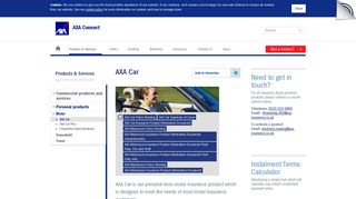 AXA Car Insurance | Personal Lines Products | AXA Connect