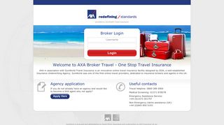 AXA Travel Insurance - Broker Login