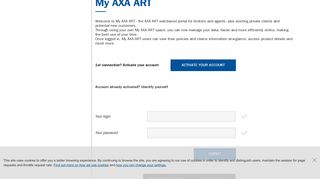 AXA ART - Login Form
