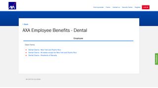 AXA Employee Benefits - Dental