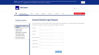 Connect Extranet Login Request | Connect eTrade | AXA Connect
