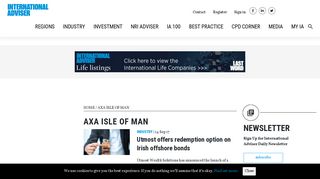 Axa Isle Of Man Archives | International Adviser