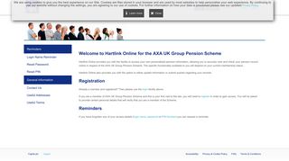 Hartlink Online for the AXA UK Group Pension Scheme
