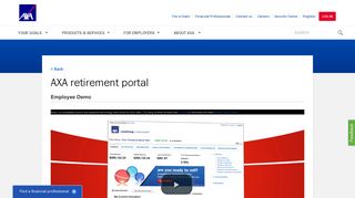 AXA retirement portal