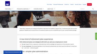 AXA retirement plans - AXA Equitable