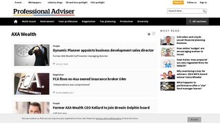 The latest axa-wealth news for financial advisers and intermediaries ...