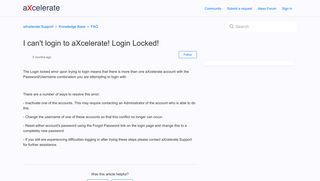 I can't login to aXcelerate! Login Locked! – aXcelerate Support