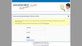 Axcelerator Performance Tracker Login