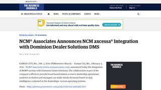 NCM® Associates Announces NCM axcessa® Integration with ...