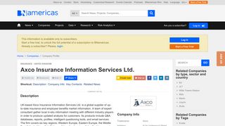 Axco Insurance Information Services Ltd. (Axco) - BNamericas