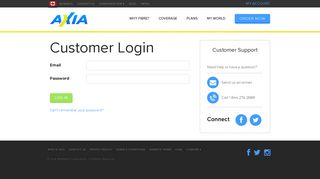 Customer Login | Axia - Axia NetMedia Corporation
