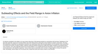 Subleading Effects and the Field Range in Axion Inflation | Request PDF